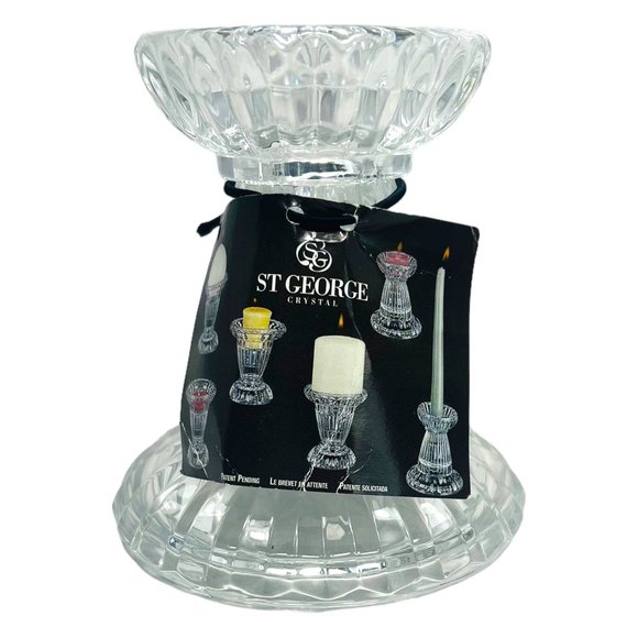 St. George Crystal Athena's Fire 6 Way Candle Holder - Picture 2 of 9